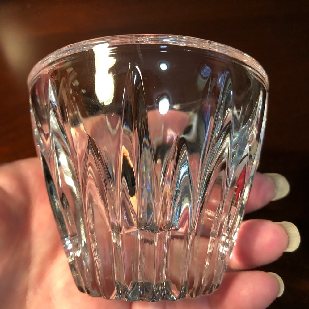 Cut glass votive candle holders - Picture 3 of 3